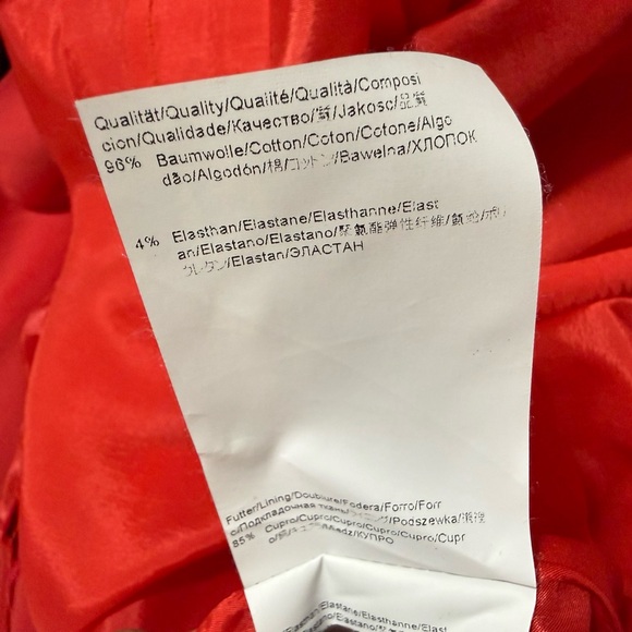 Hugo Boss Elbise Sleeveless Vibrant Red Mini Dress Size 12 - Picture 15 of 15